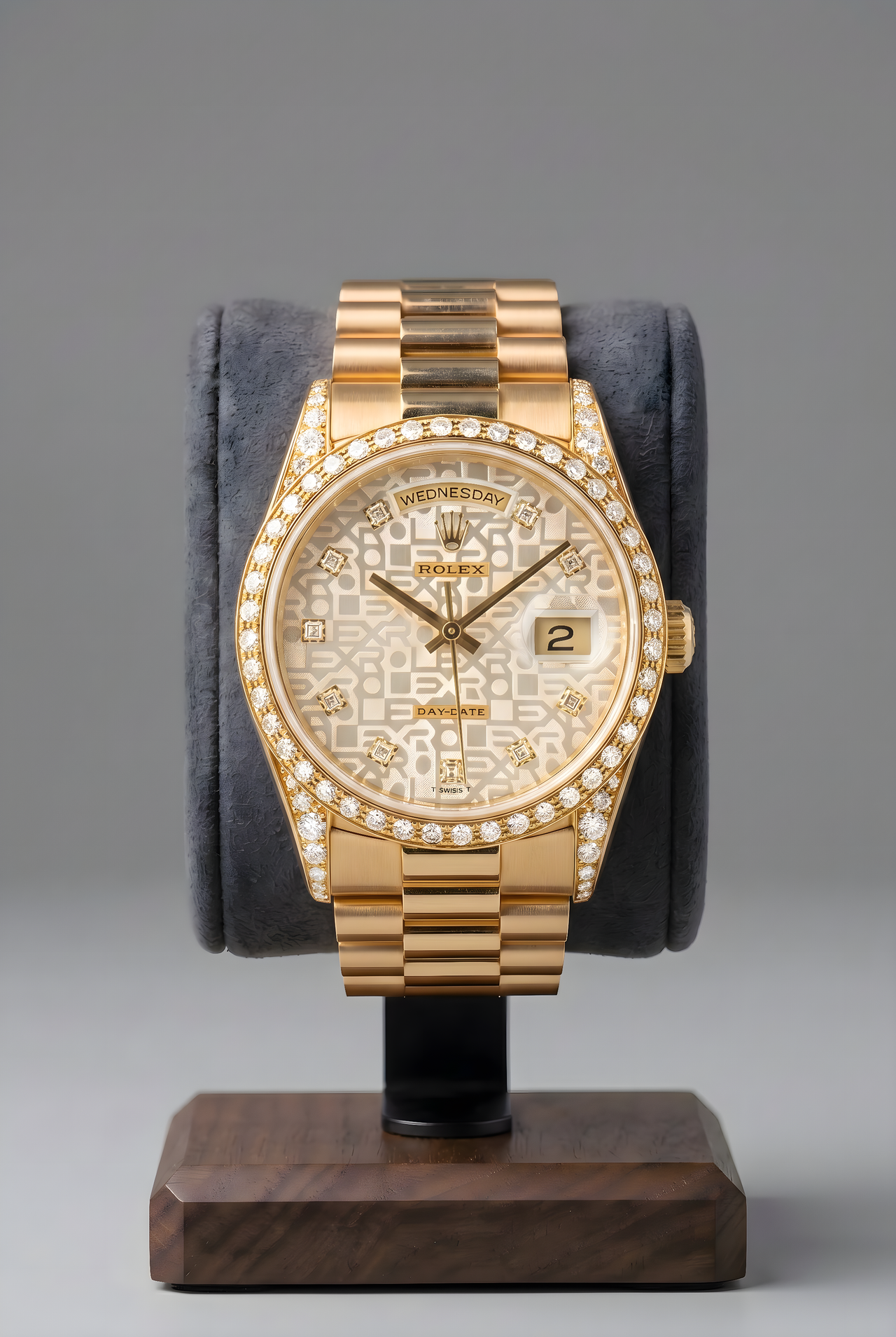 Pre-Owned Rolex Day-Date 36 Ref 18388 Silver Jubilee Diamond Dial